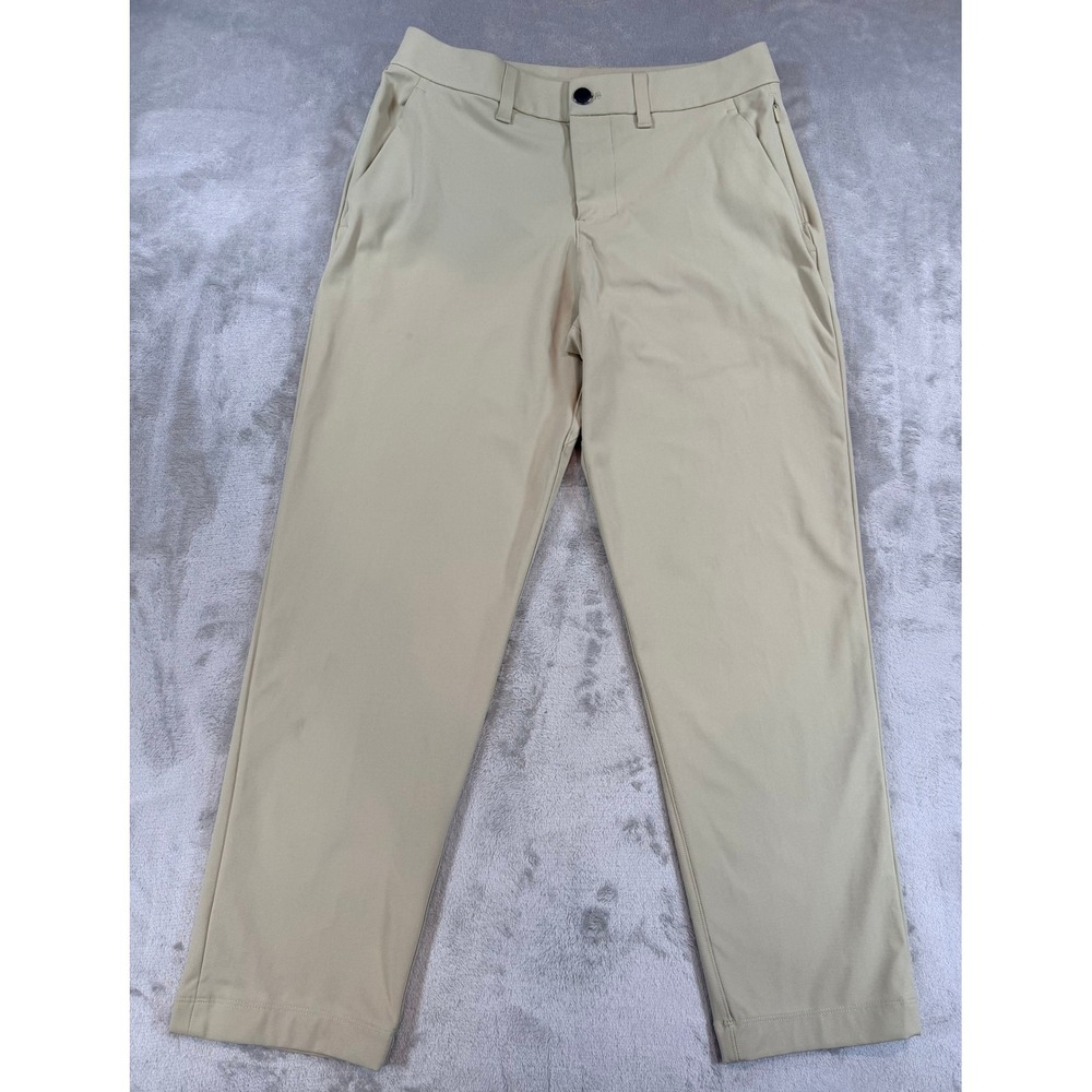 Lululemon Mens ABC Classic Fit Trouser Pant Warpstreme Trench Khaki 28x28